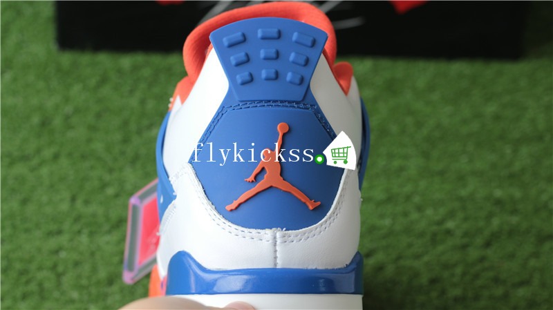 Authentic Air Jordan 4 Retro Game Royal Orange